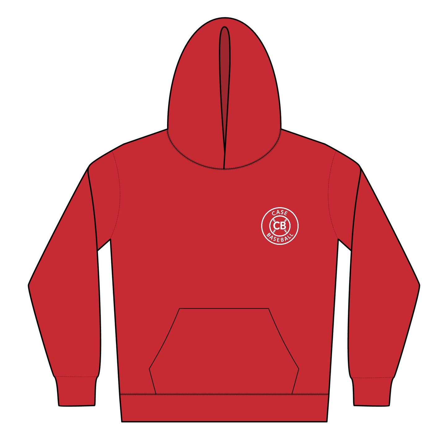 Case Baseball Logo Youth Midweight Hooded Sweatshirt