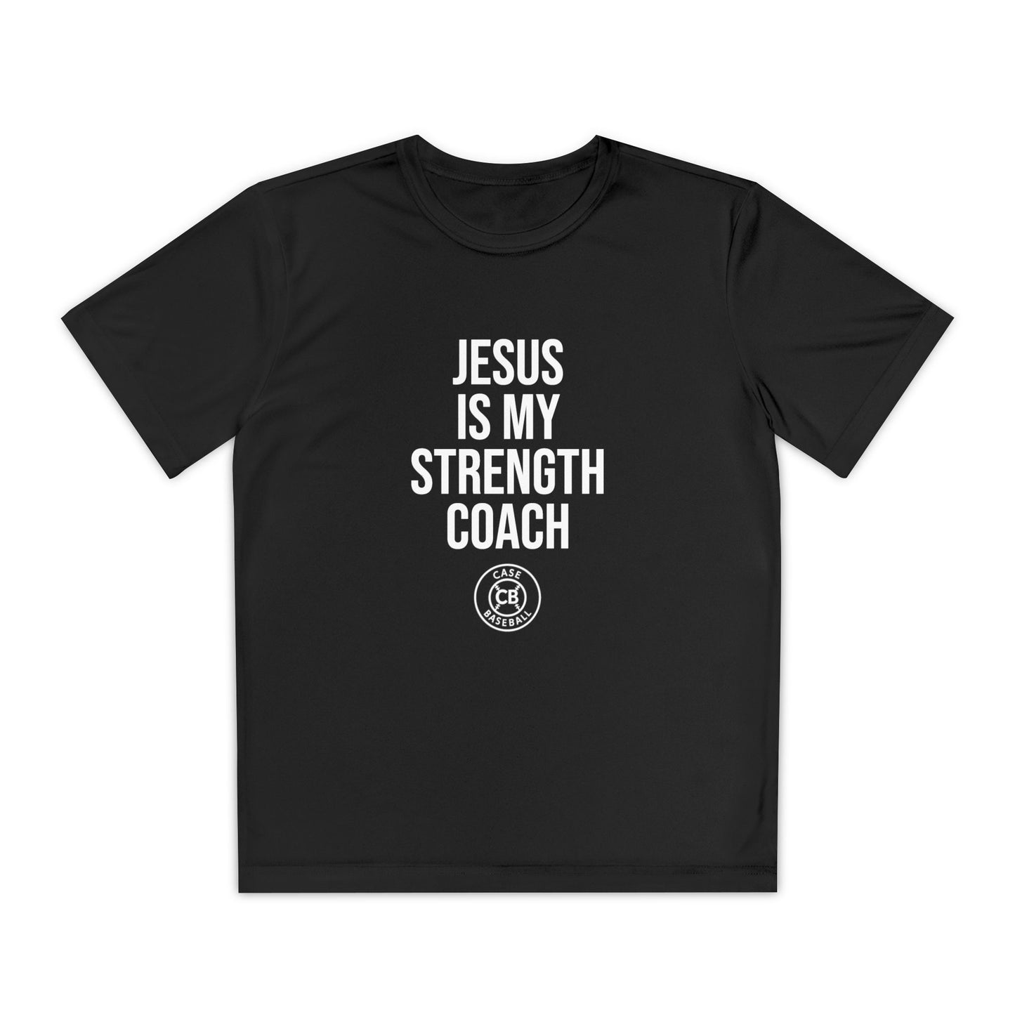 Jesus is My Strength Coach Youth Competitor Tee