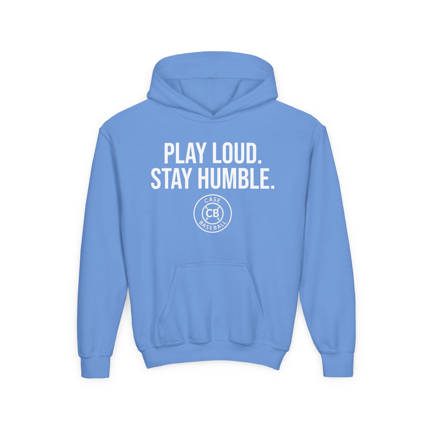 Play Loud. Stay Humble. Youth Heavy Blend Hooded Sweatshirt