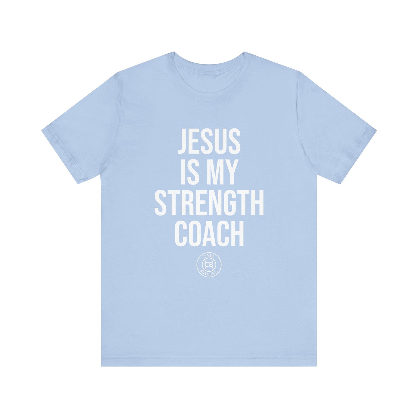 Jesus is My Strength Coach Unisex Jersey Short Sleeve Tee