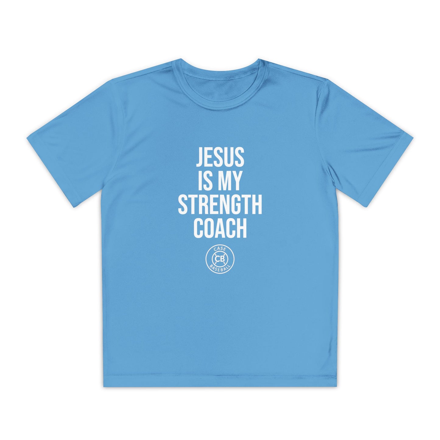 Jesus is My Strength Coach Youth Competitor Tee