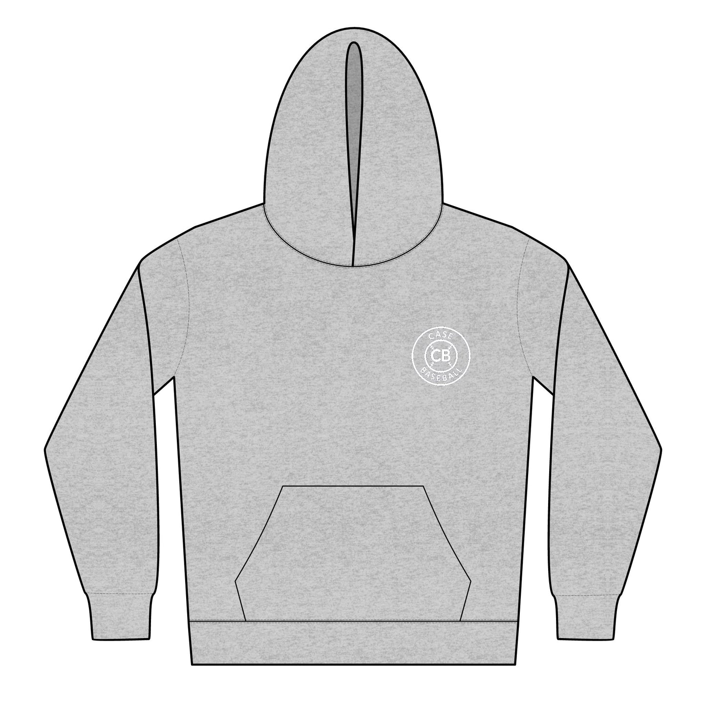 Case Baseball Logo Youth Midweight Hooded Sweatshirt
