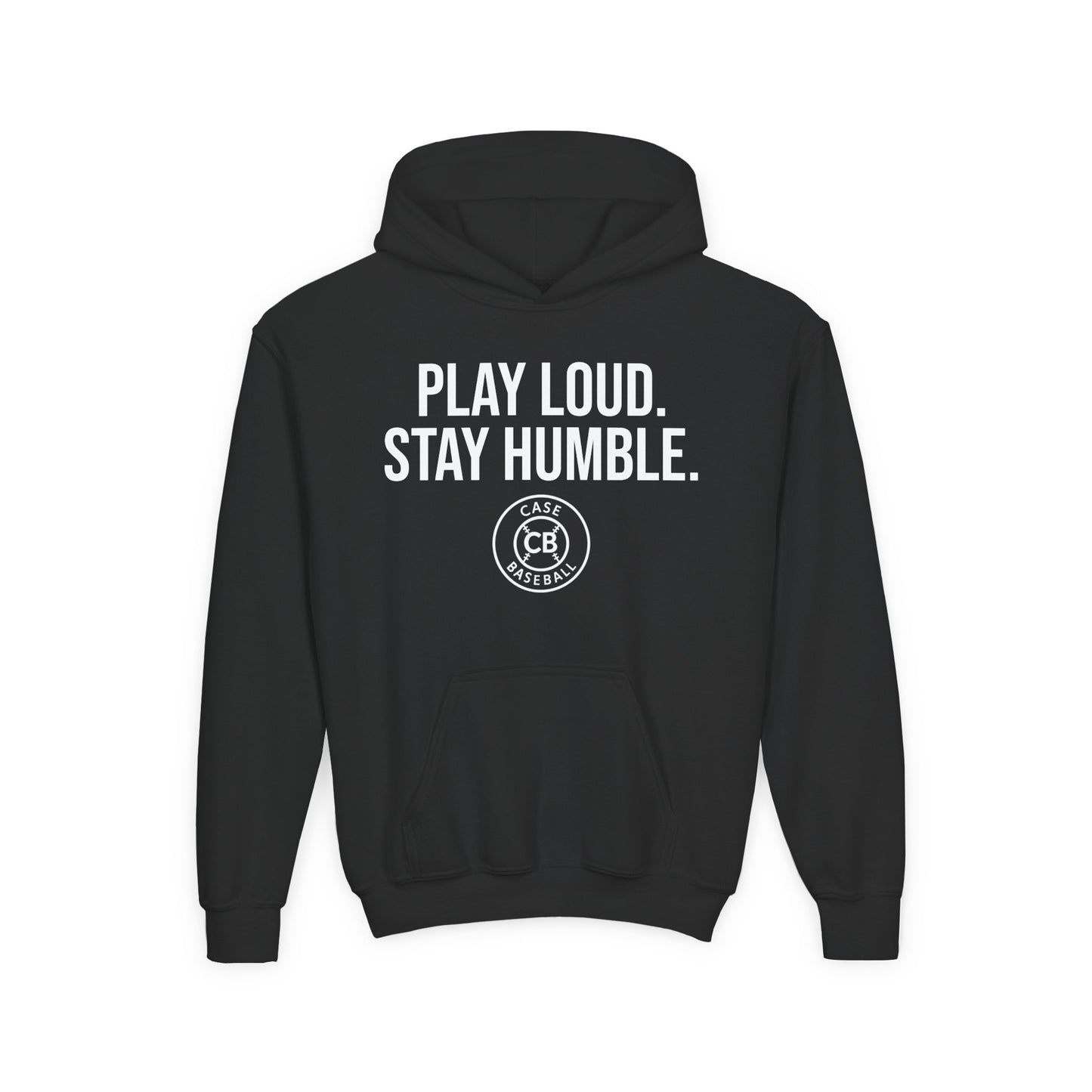 Play Loud. Stay Humble. Youth Heavy Blend Hooded Sweatshirt