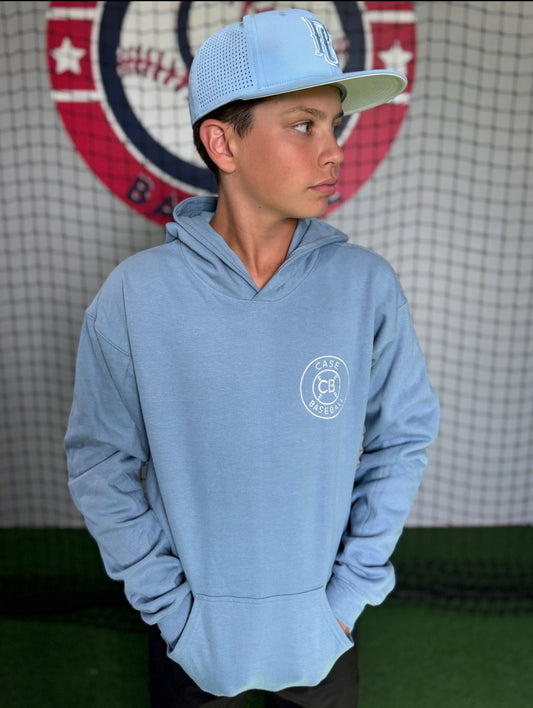 Case Baseball Logo Youth Midweight Hooded Sweatshirt