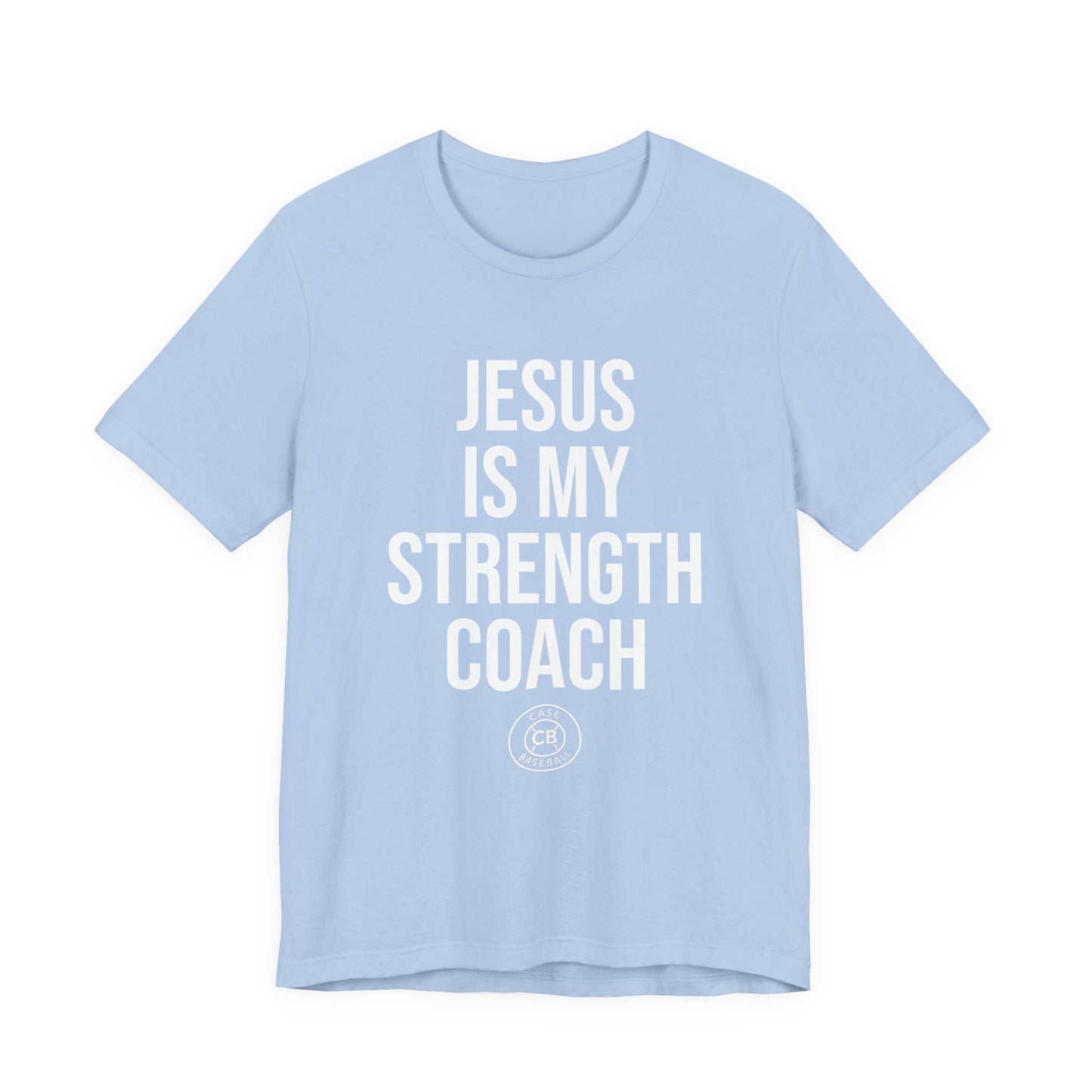 Jesus is My Strength Coach Unisex Jersey Short Sleeve Tee