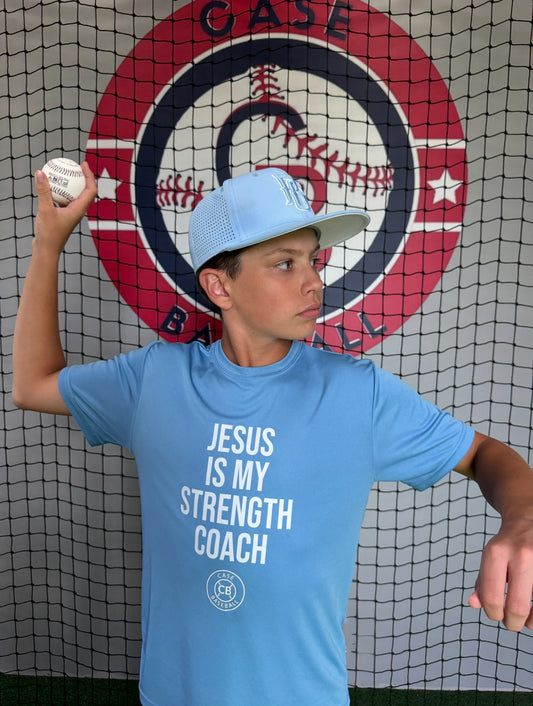Jesus is My Strength Coach Youth Competitor Tee